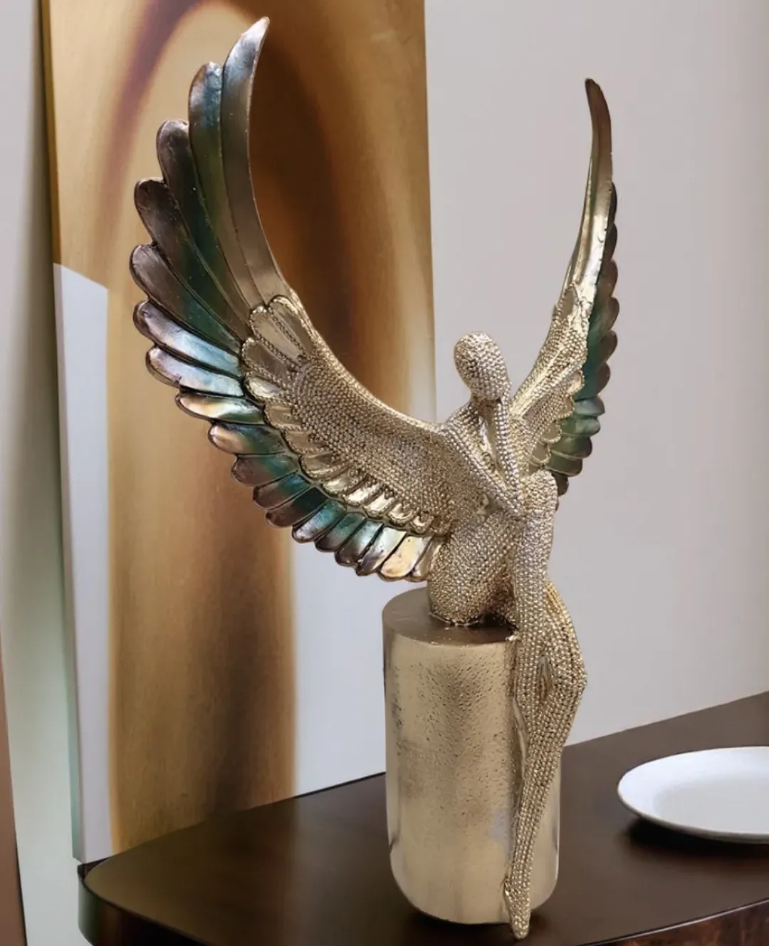 Wings Pari Resin Showpiece | Elegant Angel Fairy Decorative Statue for Home & Office Décor