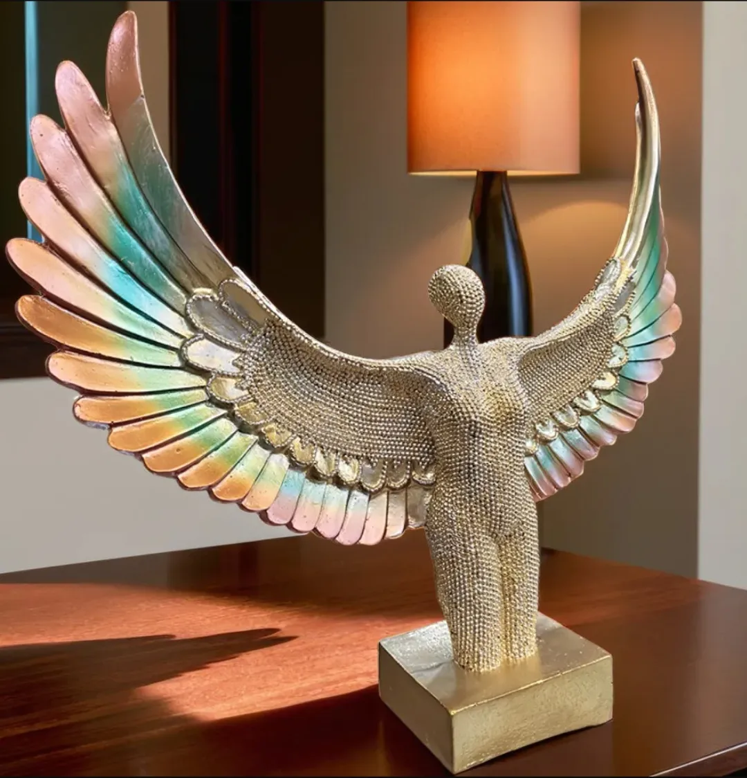 Wings Pari Resin Showpiece | Elegant Angel Fairy Decorative Statue for Home & Office Décor