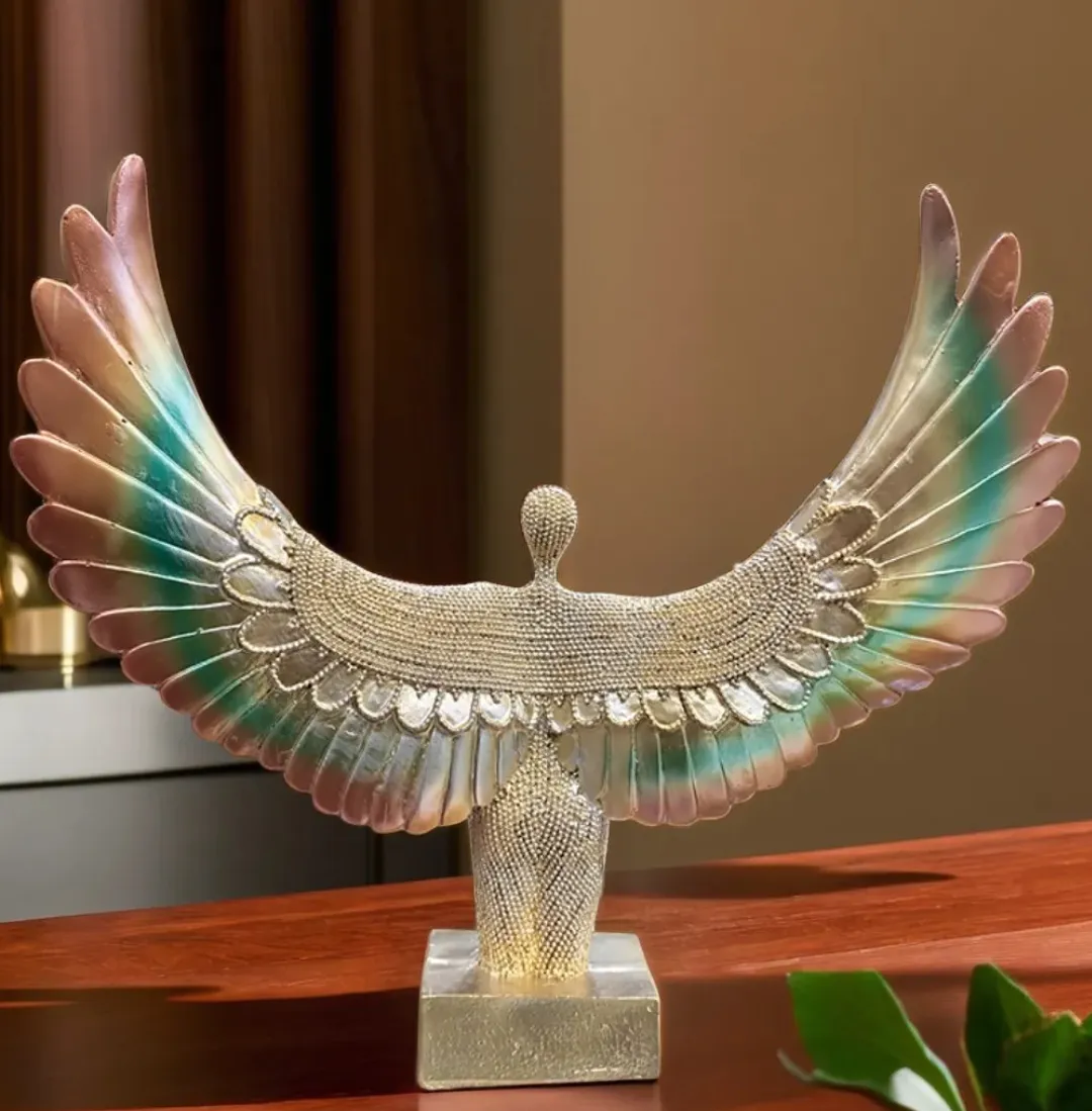 Wings Pari Resin Showpiece | Elegant Angel Fairy Decorative Statue for Home & Office Décor
