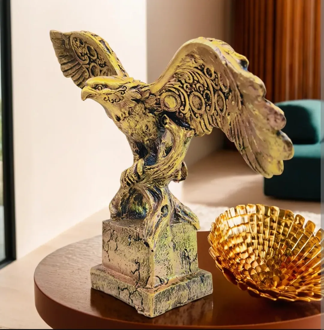Eagle Resin Showpiece | Decorative Eagle Statue for Home & Office Décor