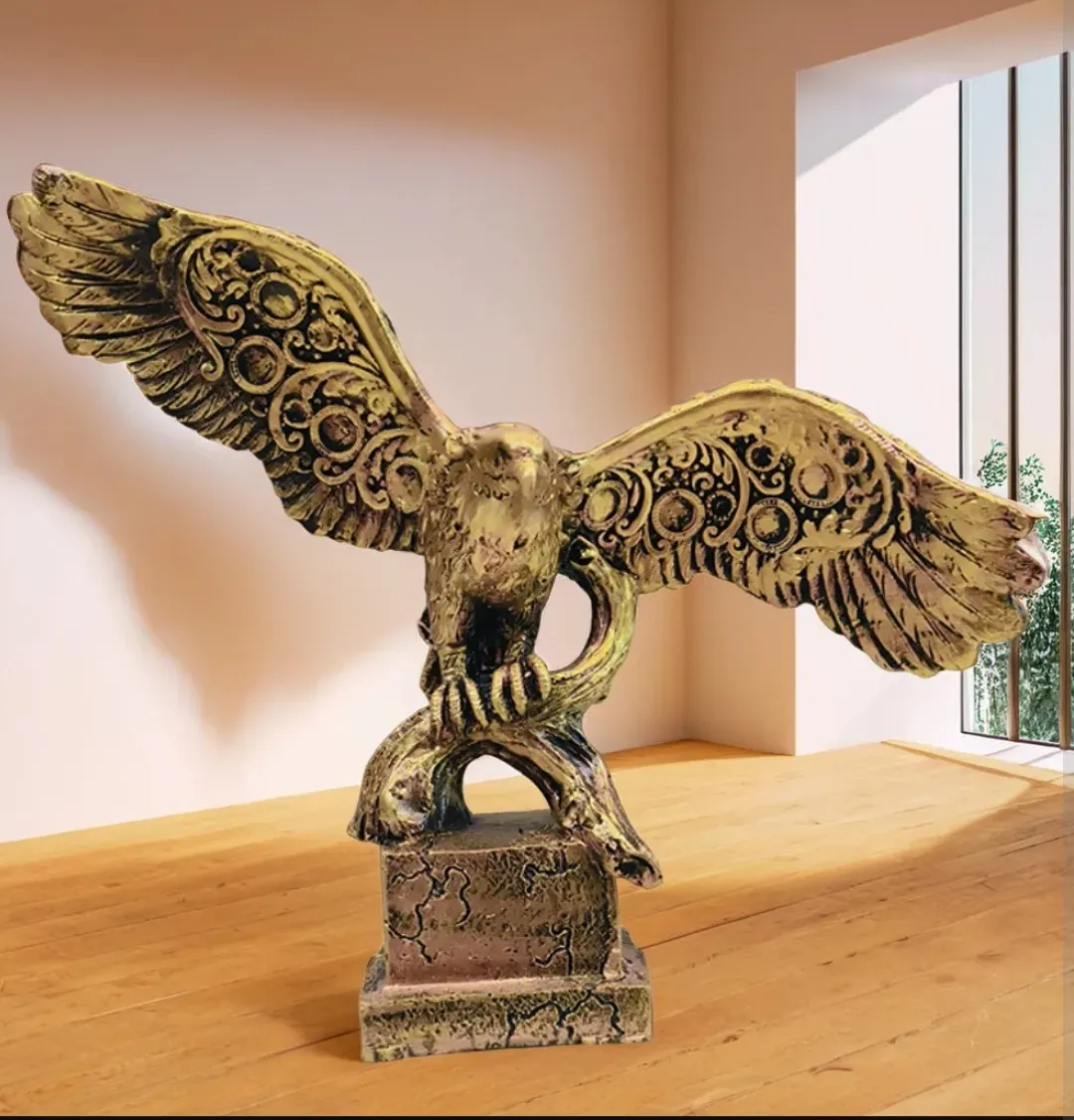 Eagle Resin Showpiece | Decorative Eagle Statue for Home & Office Décor