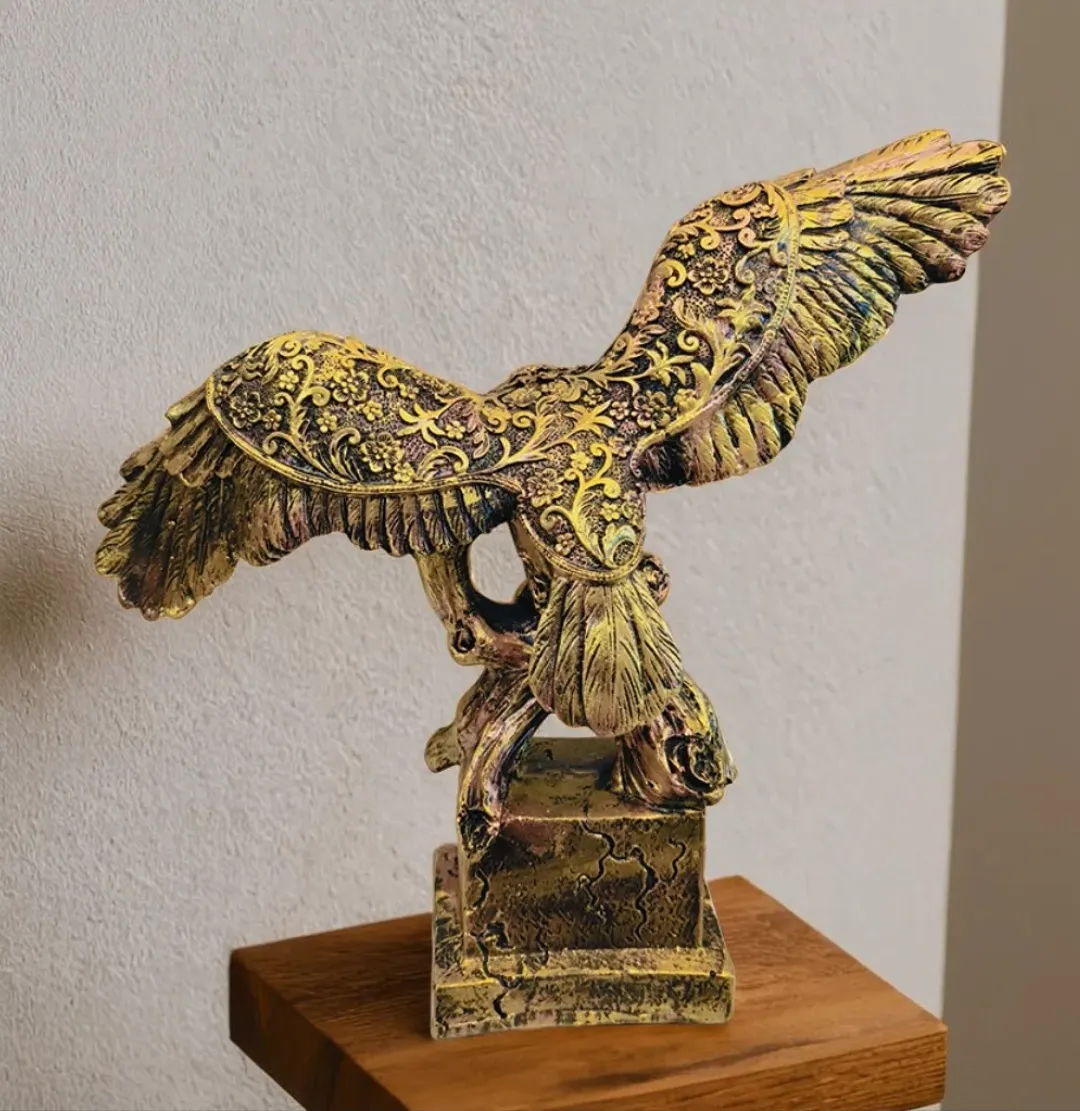 Eagle Resin Showpiece | Decorative Eagle Statue for Home & Office Décor