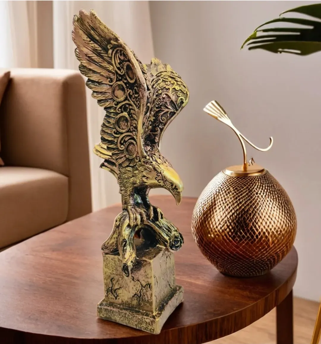 Eagle Resin Showpiece | Decorative Eagle Statue for Home & Office Décor