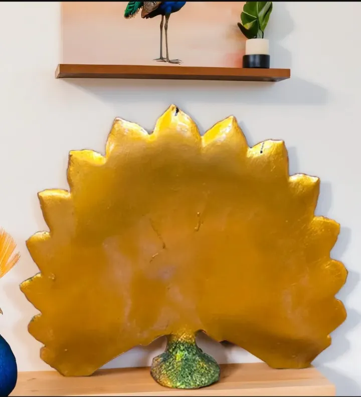 Premium Pankh Peacock Showpiece – Elegant Decorative Peacock Lamp for Home Temple, Pooja Room & Festive Décor