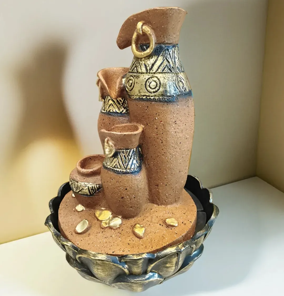 Premium Surahi Fountain Water Showpiece – Elegant Decorative Fountain for Home, Office, Garden & Living Room Décor