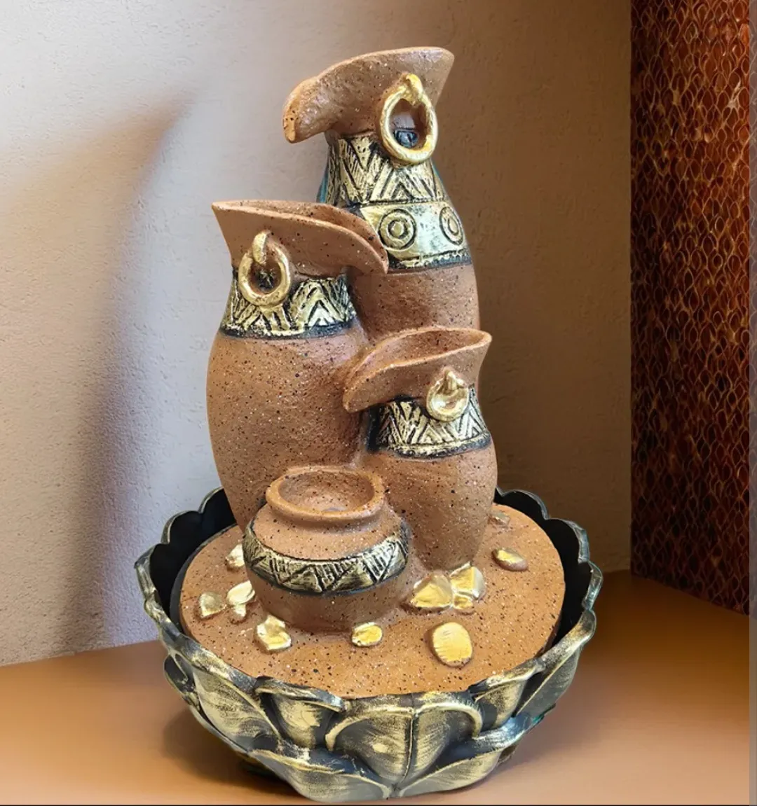 Premium Surahi Fountain Water Showpiece – Elegant Decorative Fountain for Home, Office, Garden & Living Room Décor