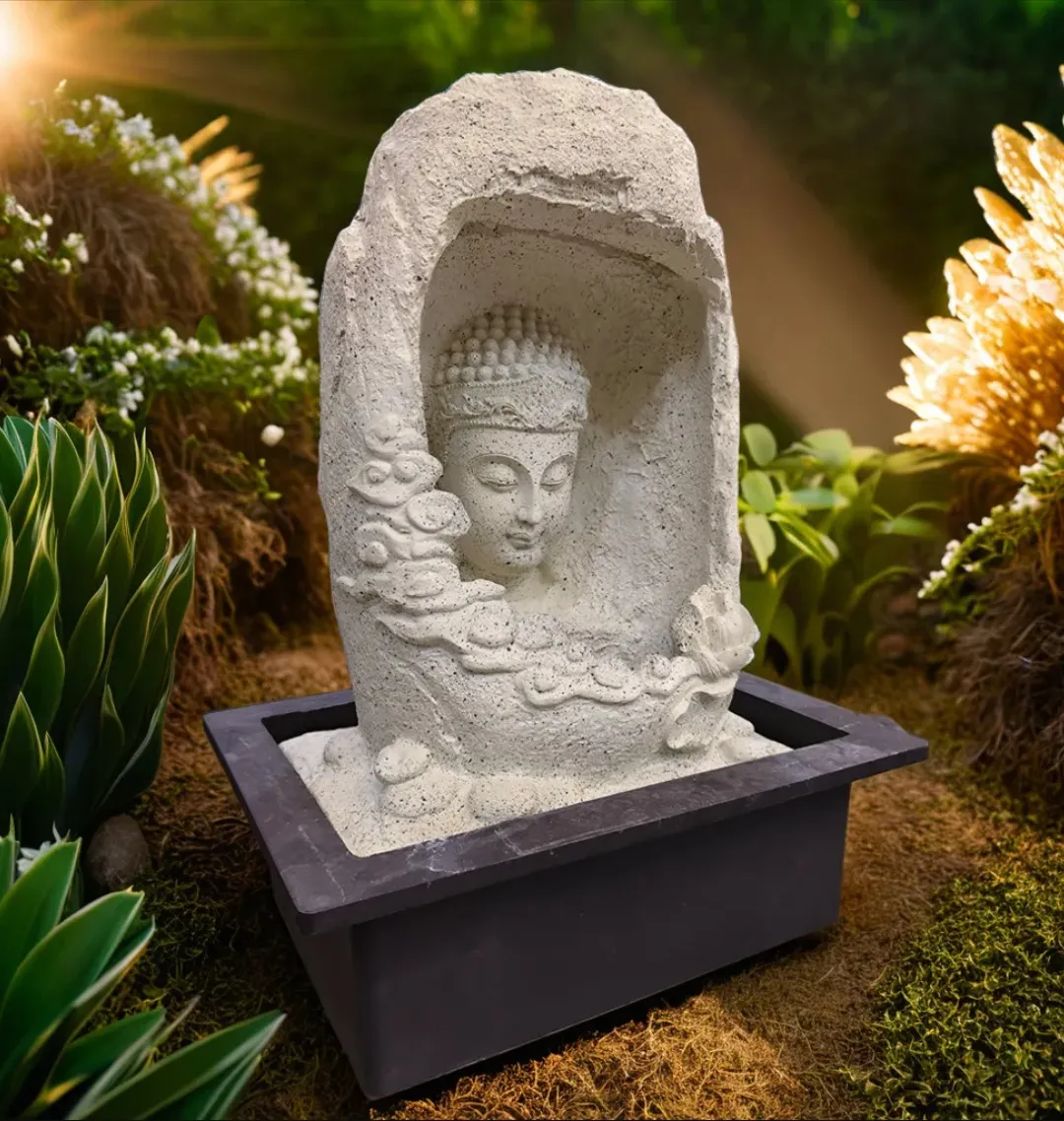 Premium Buddha Shower Fountain Water Showpiece – Elegant Decorative Fountain for Home, Office, Garden & Living Room Décor