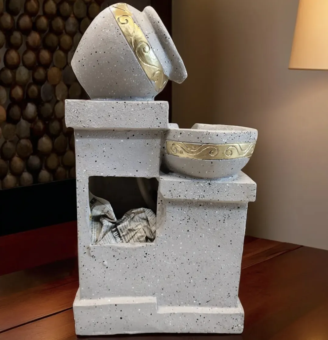 Premium Matki Fountain Grey Water Showpiece – Elegant Decorative Fountain for Home, Office, Garden & Living Room Décor