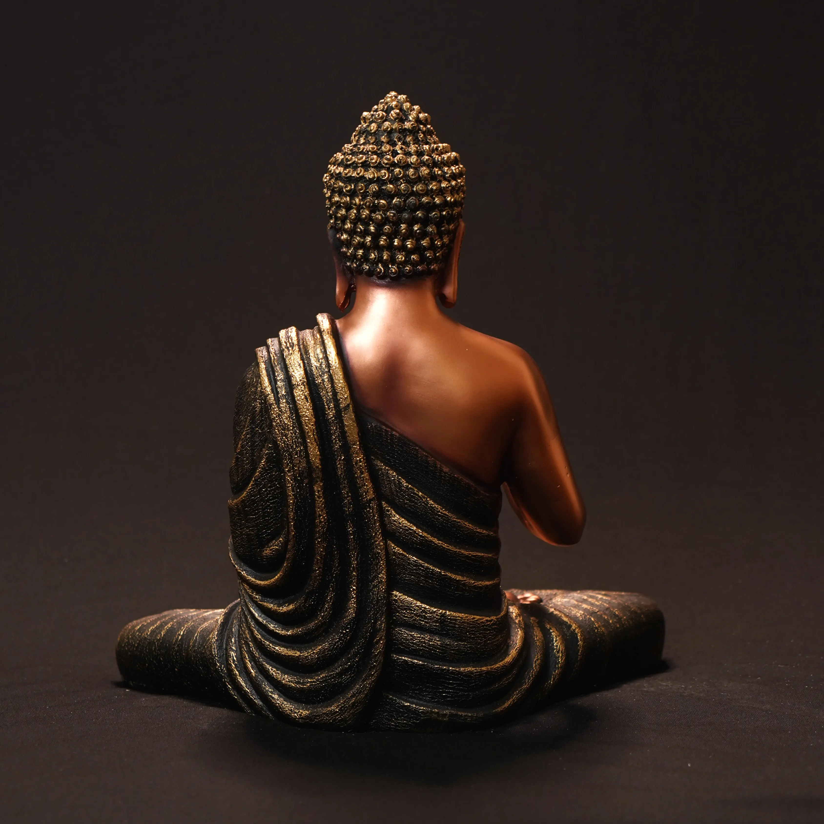 Premium Golden Resin Statue – Elegant Lord Buddha Showpiece for Home, Office & Meditation Décor