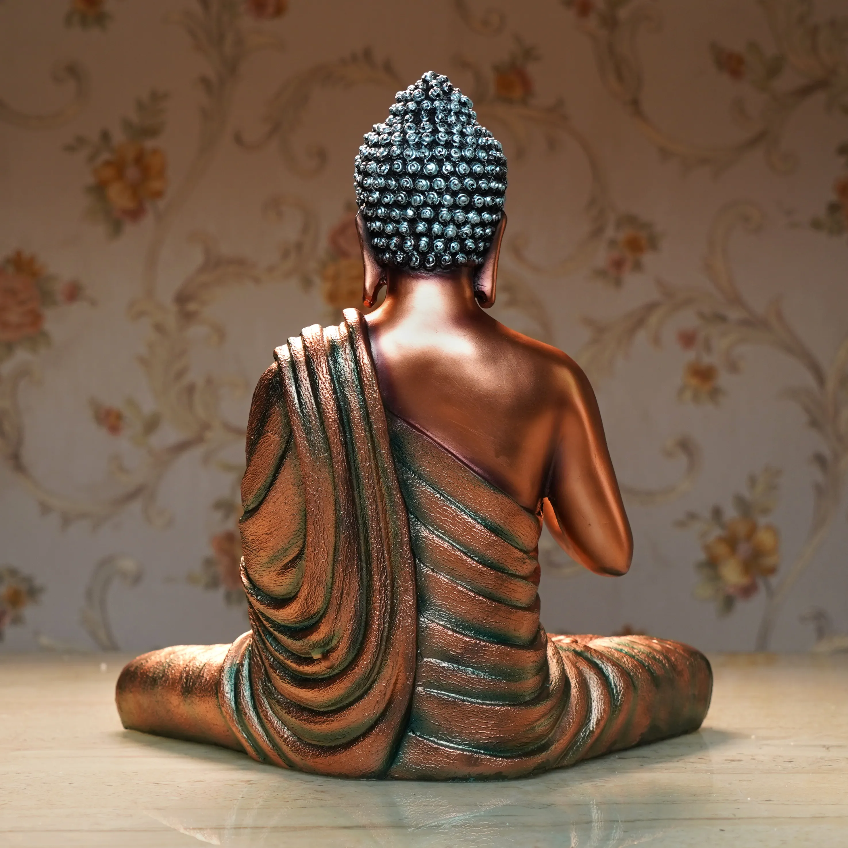 Premium Gold Resin Statue – Elegant Lord Buddha Showpiece for Home, Office & Meditation Décor