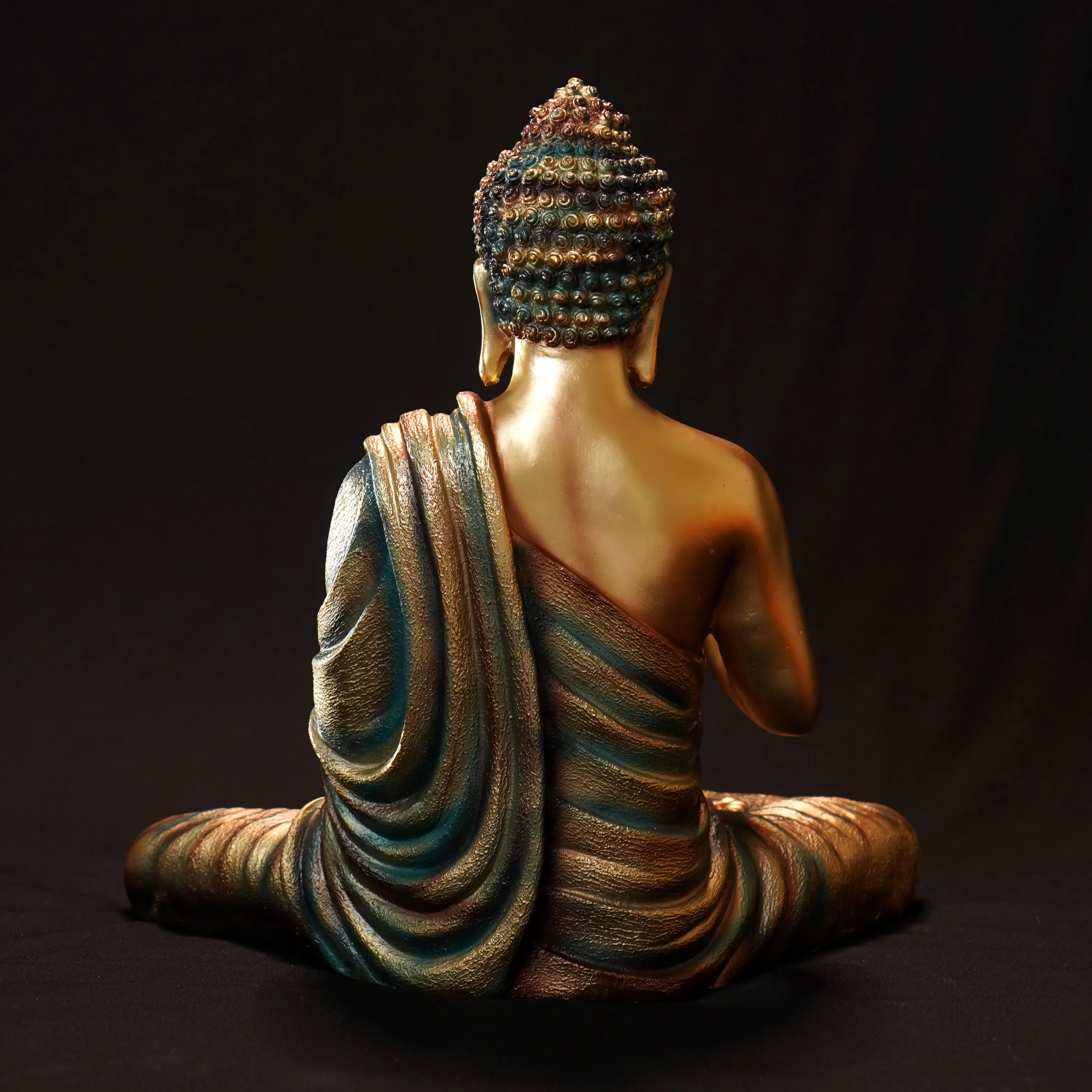 Premium New Golden Buddha Resin Statue – Elegant Lord Buddha Showpiece for Home, Office & Meditation Décor