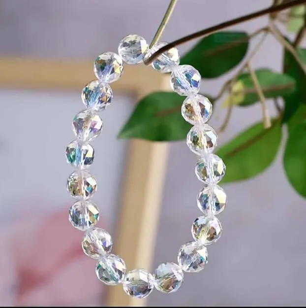 Elegant Blue Crystal Bead Bracelet | Uni...