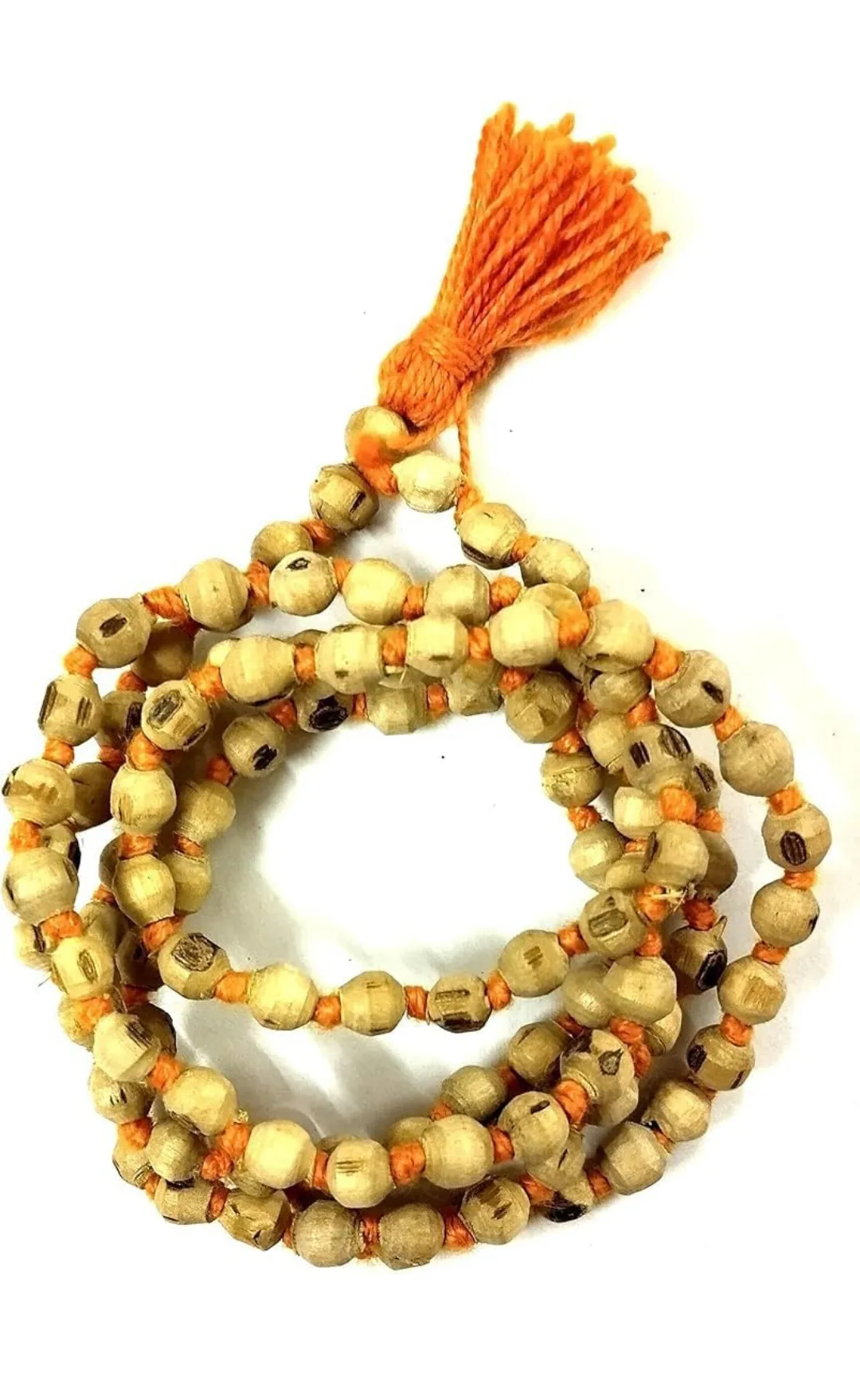Original Tulsi Japa Mala with Tassel | Sacred Wooden Prayer Mala for Meditation & Chanting