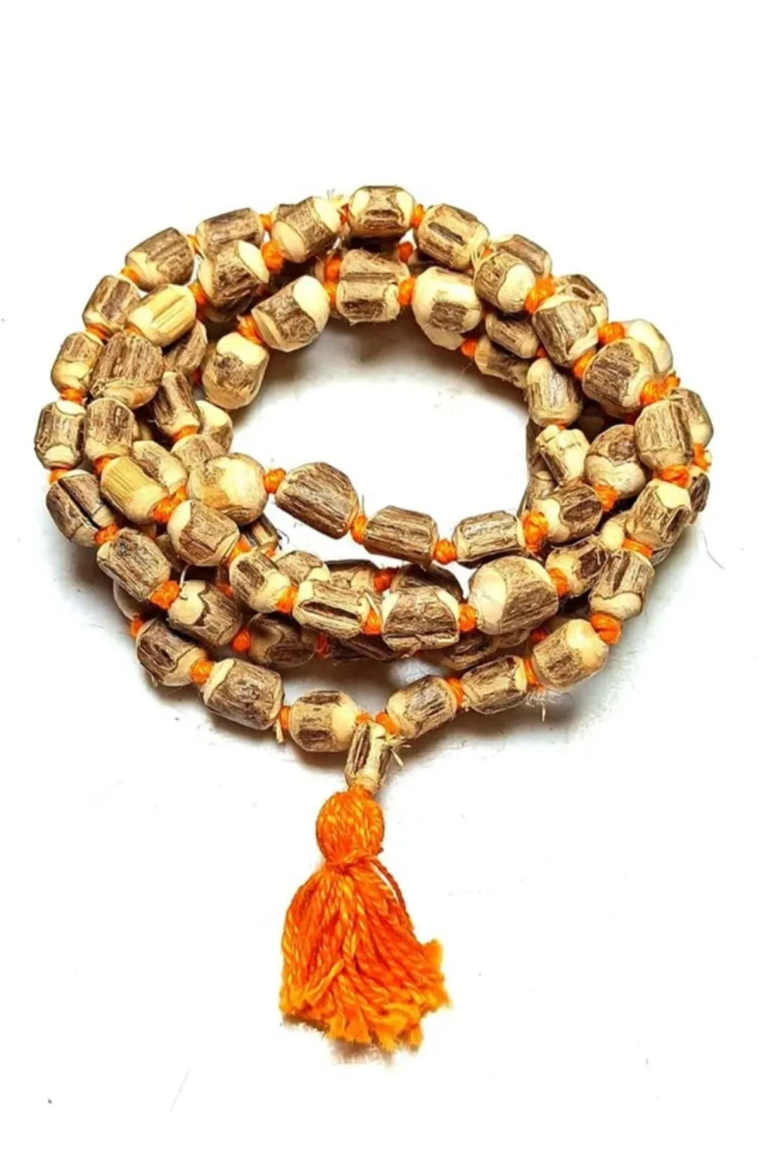 Original Tulsi Japa Mala with Tassel | Sacred Wooden Prayer Mala for Meditation & Chanting
