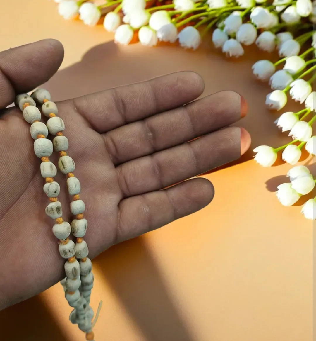 Natural Tulsi Wood Mala | Hindu Prayer & Meditation Necklace