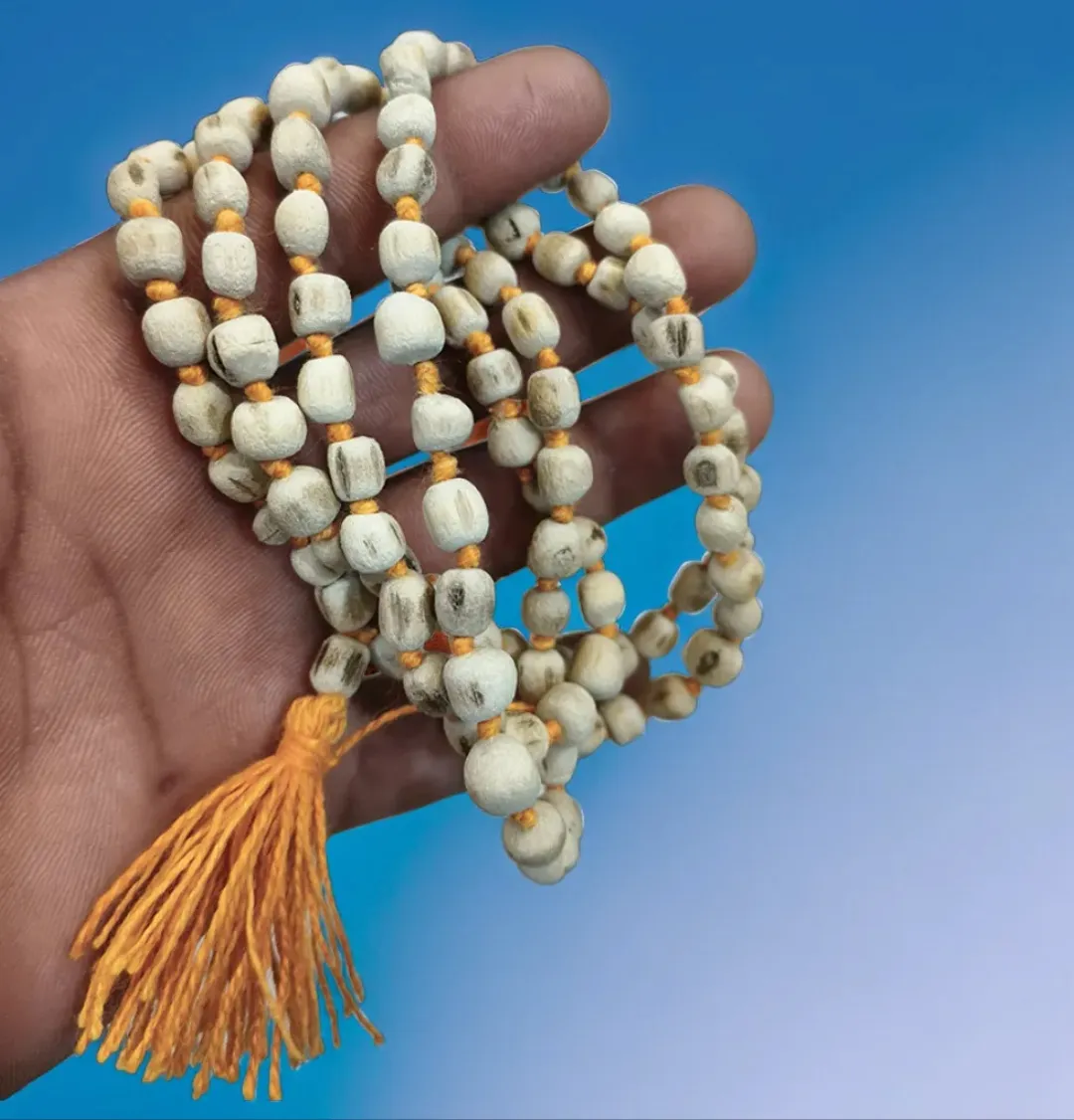 Natural Tulsi Wood Mala | Hindu Prayer & Meditation Necklace