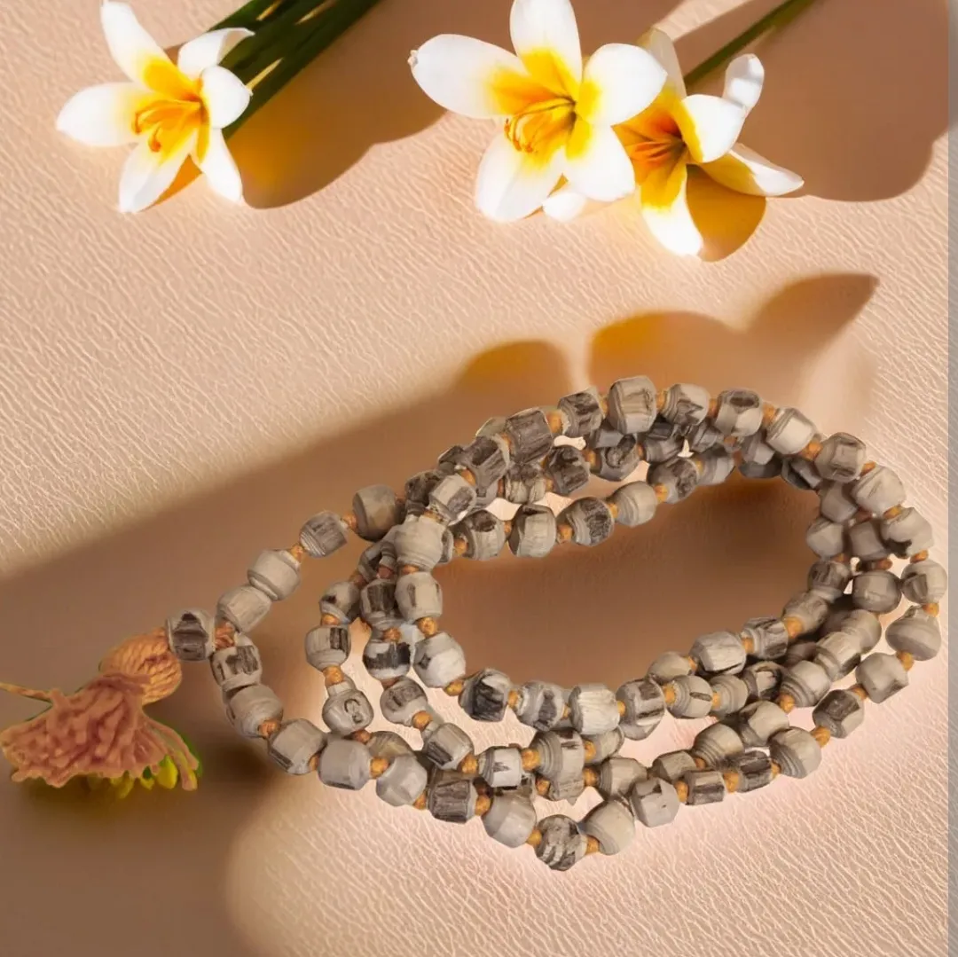 Handcrafted Tulsi Japa Mala | Sacred Wooden Beads for Mantra Chanting