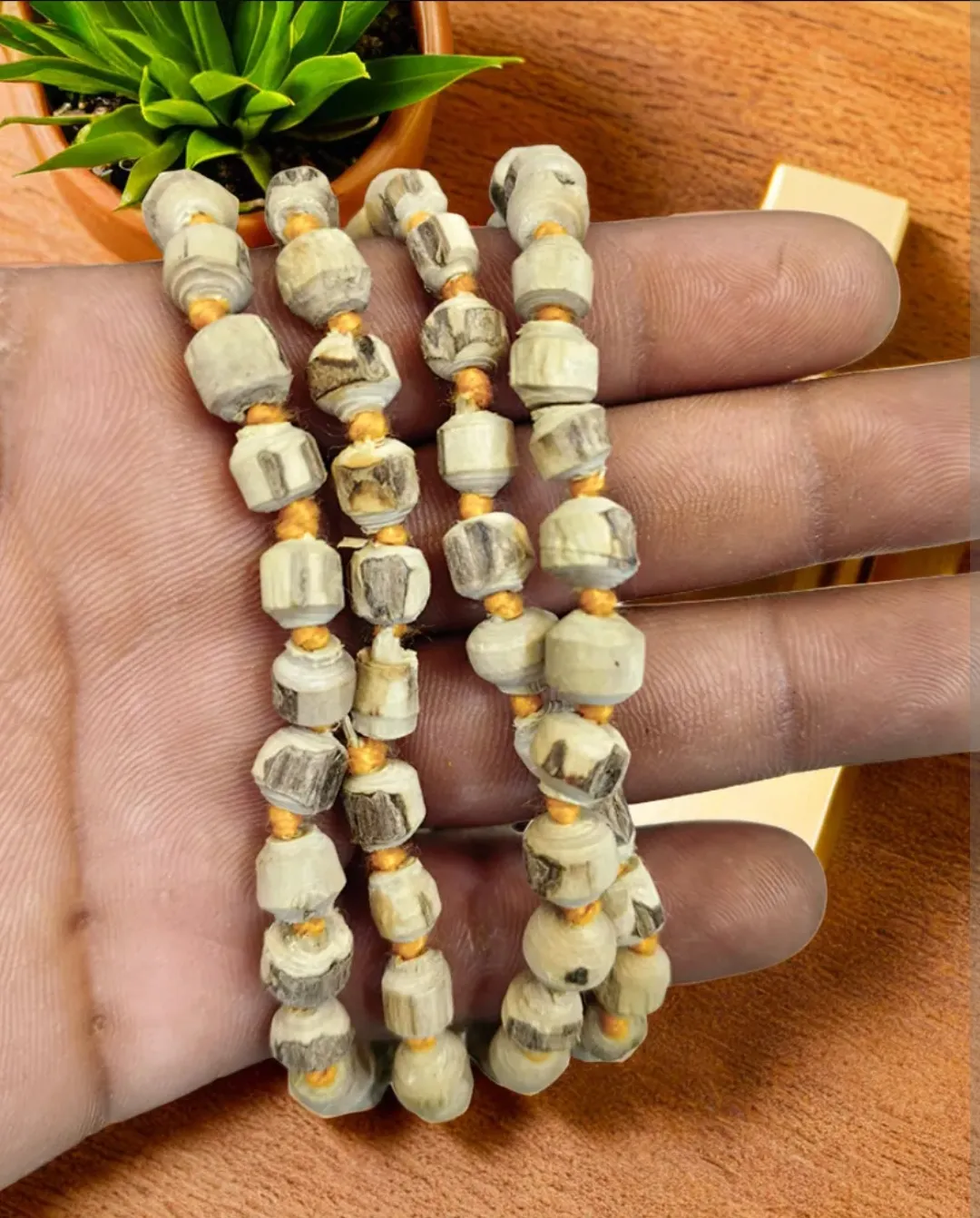 Handcrafted Tulsi Japa Mala | Sacred Wooden Beads for Mantra Chanting