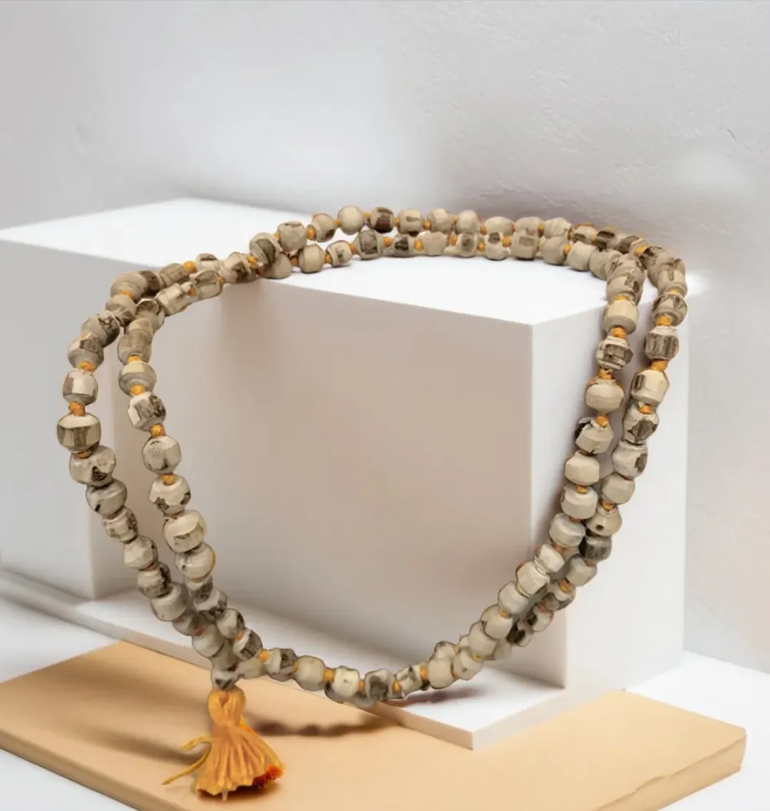 Handcrafted Tulsi Japa Mala | Sacred Wooden Beads for Mantra Chanting