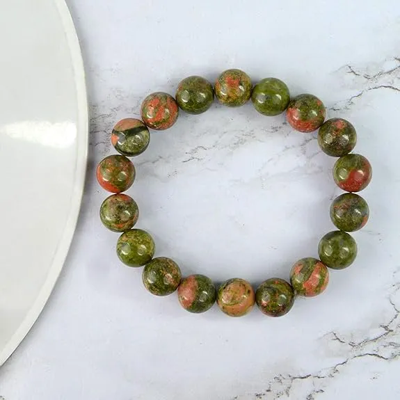 Natural Green Brown Hakik (Agate) Bead B...