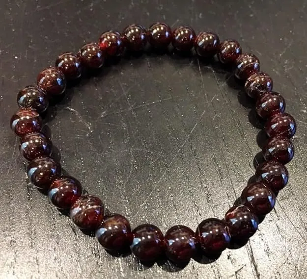 Natural Brown Hakik (Agate) Bead Bracelet | Healing Crystal Bracelet for Men & Women | Lucky Bracelet for Prosperity & Protection