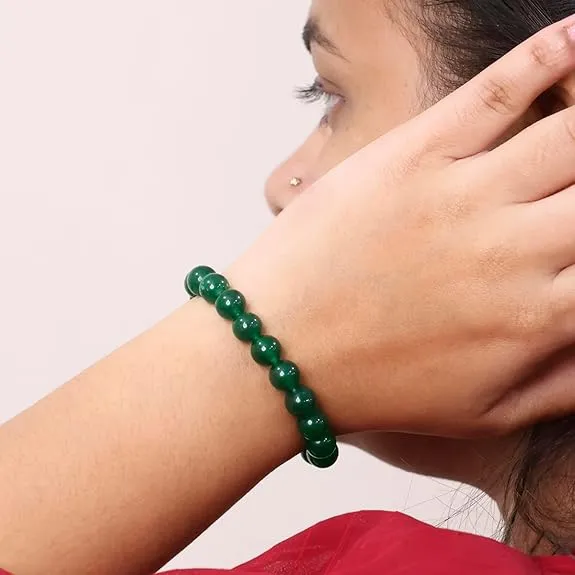 Natural Green Aventurine Bead Bracelet for Men & Women | Healing Crystal Bracelet for Luck, Prosperity & Positive Energy
