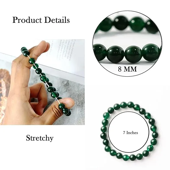Natural Green Aventurine Bead Bracelet for Men & Women | Healing Crystal Bracelet for Luck, Prosperity & Positive Energy