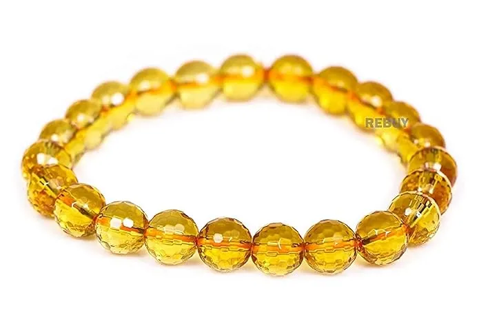 Natural Yellow Aventurine Bead Bracelet for Men & Women | Healing Crystal Bracelet for Luck, Prosperity & Positive Energy