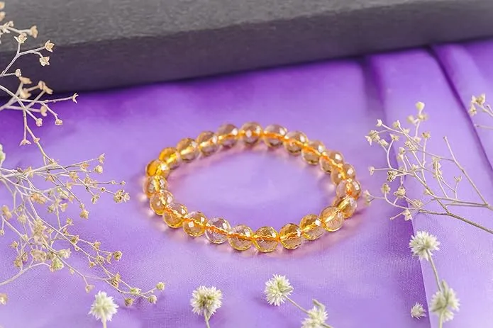 Natural Yellow Aventurine Bead Bracelet for Men & Women | Healing Crystal Bracelet for Luck, Prosperity & Positive Energy