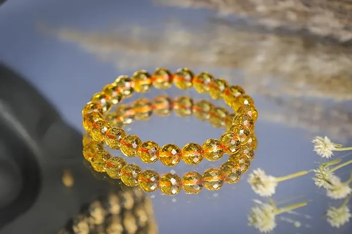 Natural Yellow Aventurine Bead Bracelet for Men & Women | Healing Crystal Bracelet for Luck, Prosperity & Positive Energy