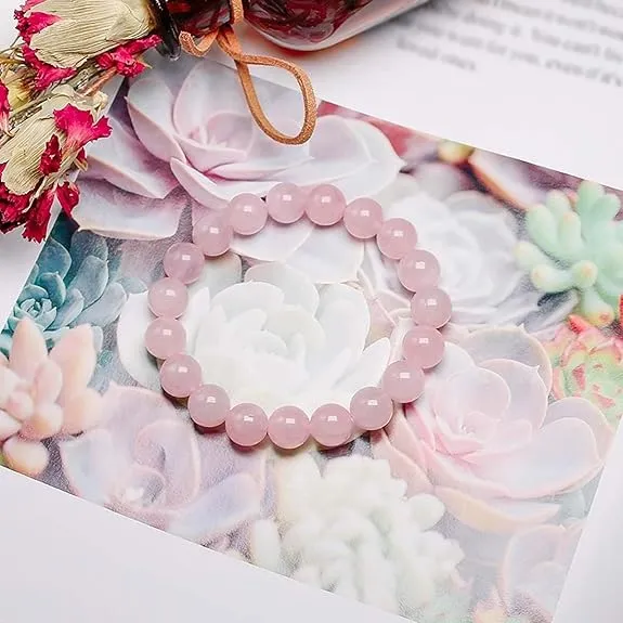 Natural Pink Aventurine Bead Bracelet fo...