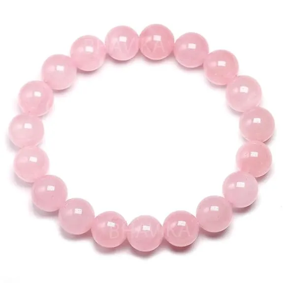 Natural Pink Aventurine Bead Bracelet for Men & Women | Healing Crystal Bracelet for Luck, Prosperity & Positive Energy