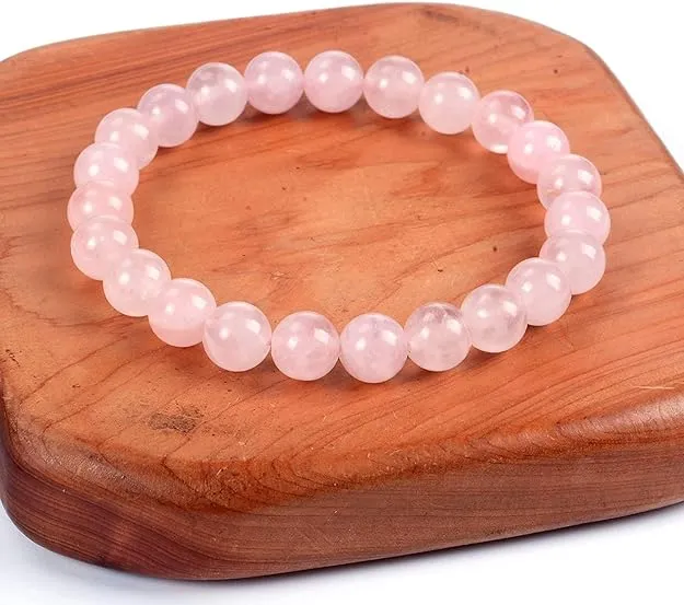 Natural Pink Aventurine Bead Bracelet for Men & Women | Healing Crystal Bracelet for Luck, Prosperity & Positive Energy