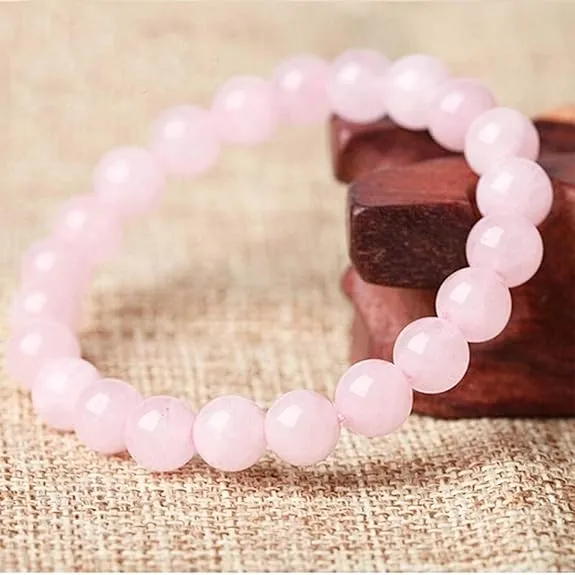 Natural Pink Aventurine Bead Bracelet for Men & Women | Healing Crystal Bracelet for Luck, Prosperity & Positive Energy