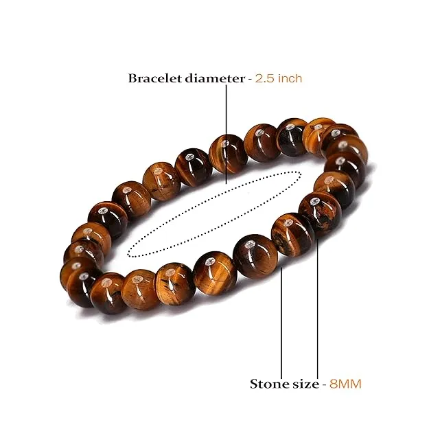 Natural Tiger Eye Stone Bracelet for Men...