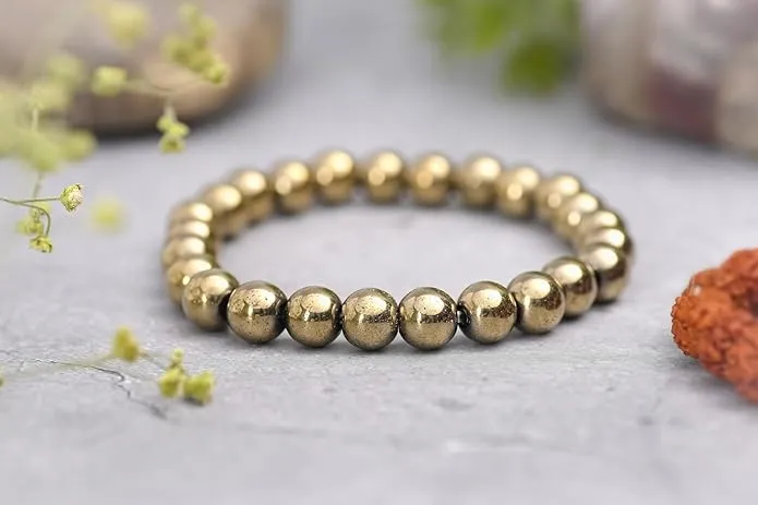 Natural Pyrite Stone Bracelet for Men &...