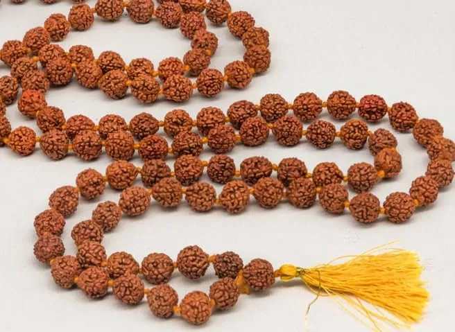 5 Mukhi Rudraksha Mala (Big Beads) | Original Rudraksha Prayer Mala for Meditation, Japa, Yoga & Spiritual Wear