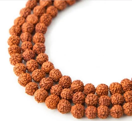 5 Mukhi Rudraksha Mala (Big Beads) | Original Rudraksha Prayer Mala for Meditation, Japa, Yoga & Spiritual Wear