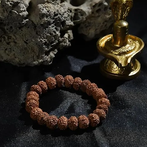 Original Rudraksha Bracelet for Men & Women | Natural Spiritual Bead Bracelet for Daily Wear