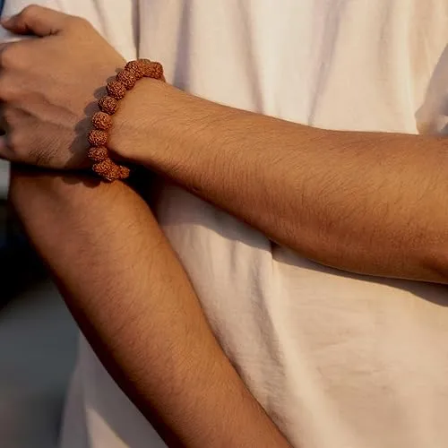 Original Rudraksha Bracelet for Men & Women | Natural Spiritual Bead Bracelet for Daily Wear