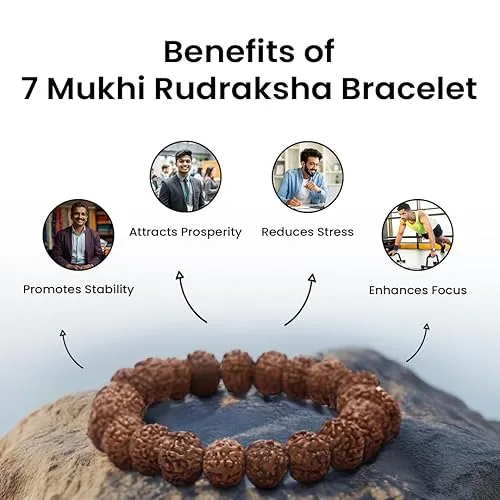 Original Rudraksha Bracelet for Men & Women | Natural Spiritual Bead Bracelet for Daily Wear
