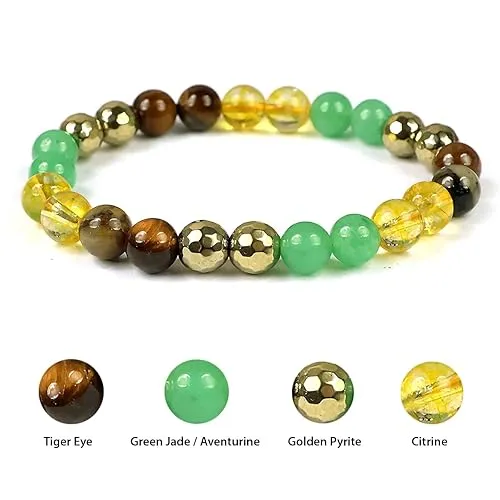 Natural Stone Bead Bracelet for Men & Women | Handmade Gemstone Bracelet for Daily Wear