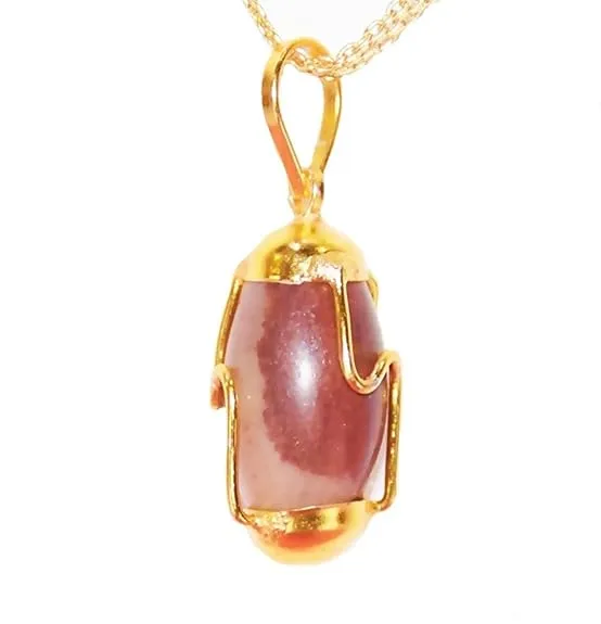 Natural Narmadeshwar Shivling Stone Pendant with Chain | Original Narmada Banalinga Spiritual Necklace for Men & Women