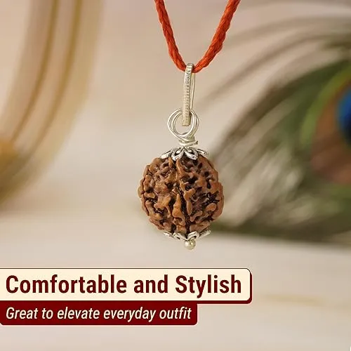 Natural Rudraksha Cap Pendant for Men & Women