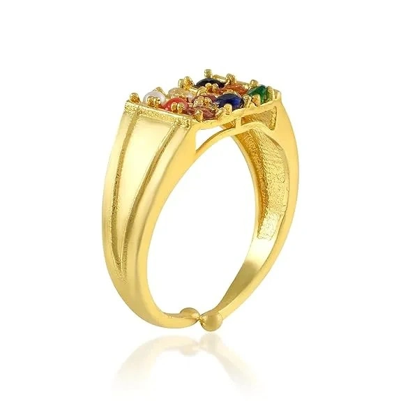 Premium Navratan Stone Ring | Unisex Spiritual Jewelry