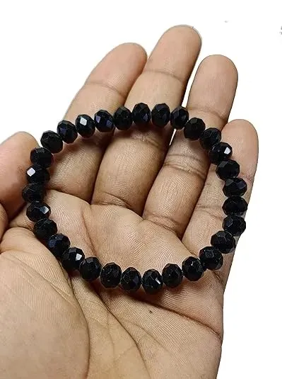 Premium Black Diamond Cut Crystal Bracelet | Unisex Jewelry