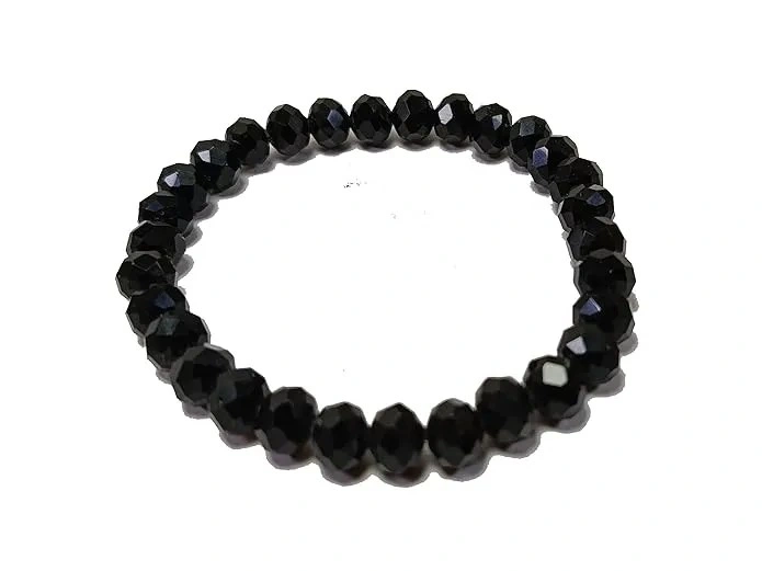 Premium Black Diamond Cut Crystal Bracelet | Unisex Jewelry