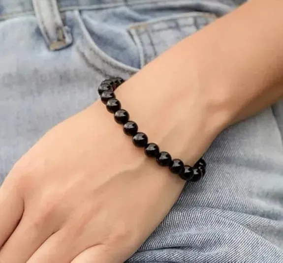 Premium Black Beaded Bracelet | Unisex Fashion Jewelry