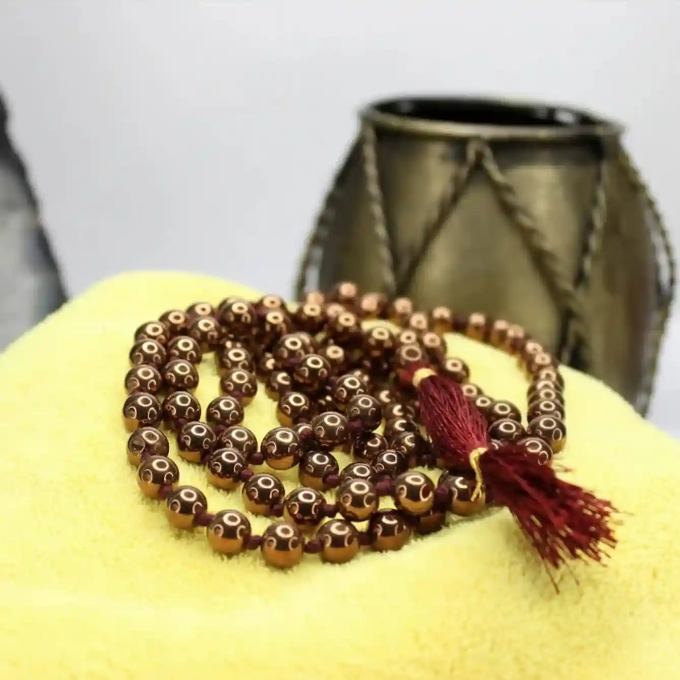 Premium Gold Pyrite  Mala | Prayer & Med...