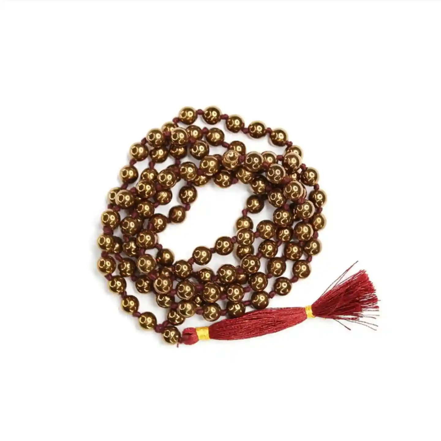 Premium Gold Pyrite  Mala | Prayer & Meditation Beads